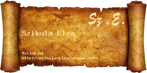 Szikula Elza névjegykártya